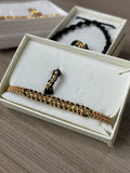 Pulsera + Anillo Tejidos Balines – Oro Nacional 18K
